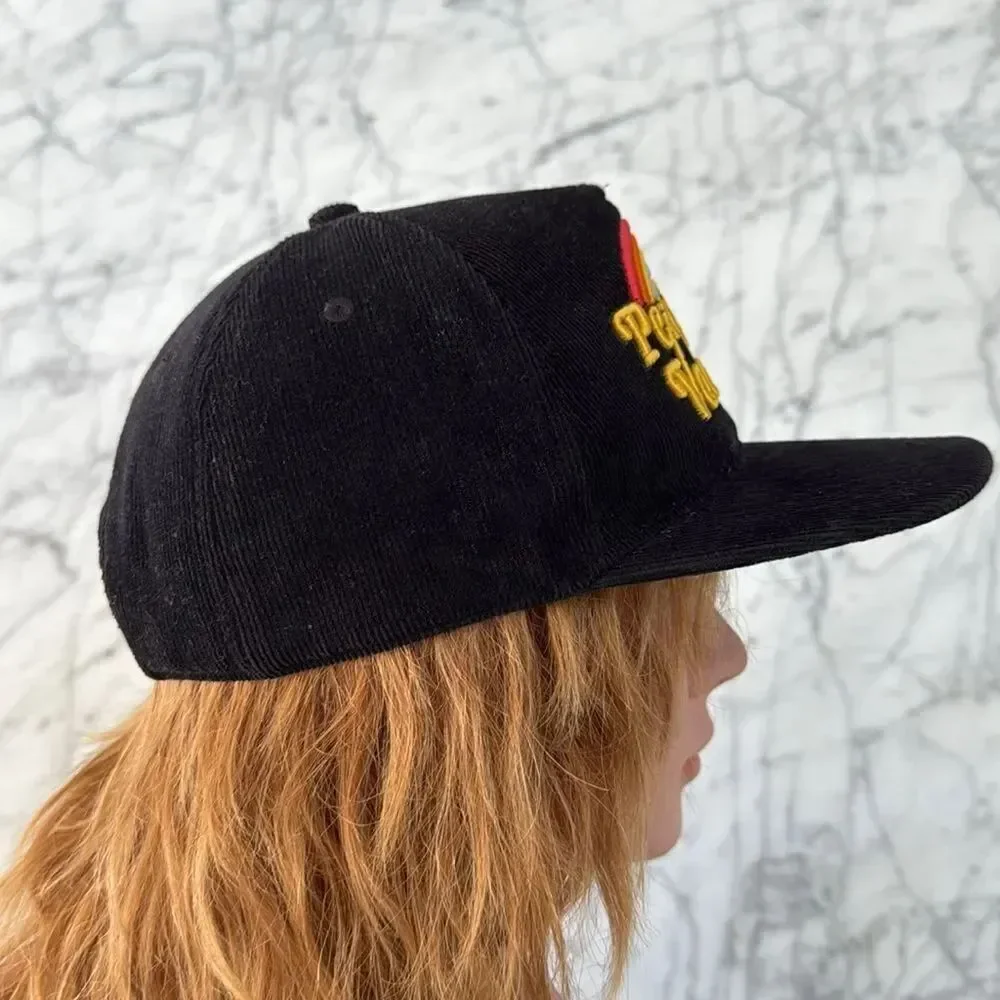 Tiny Whales Corduroy SnapBack Permanent Vacation Rainbow Trucker Hat Sz 6-12Y
